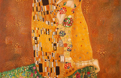 Quadro KLIMT Il Bacio di Pannelli, falso d'autore 40X40 Pannelli