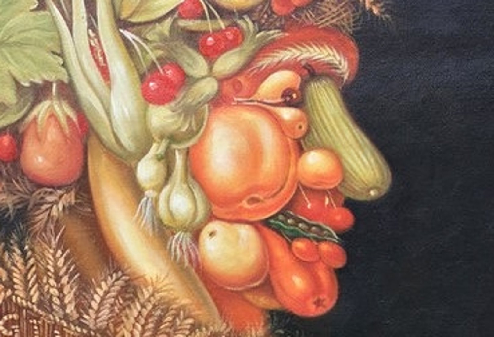 Quadro Inverno di Arcimboldo, falso d'autore 60x50cm